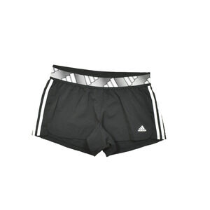 Adidas Primegreen AEROREADY Women's Athletic Shorts Size M Black White Stripes